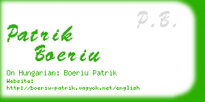 patrik boeriu business card